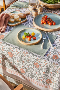 Basra Printed Tablecloth 150x270x0.5cm Muted Sage; ETA Early October