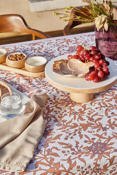 Basra Printed Tablecloth 150x270x0.5cm Ochre; ETA Early October