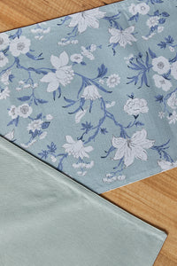 Nordhem Placemat Set of 4 33x48x0.2cm Blue Grey Floral Multi; ETA Early October