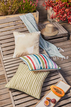 Load image into Gallery viewer, Wattle Outdoor Cushion 50x50x12cm Green &amp; Red Multi; ETA Early October
