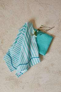 Radiant Weave 2pk Tea Towel 50x70x2cm Aqua; ETA Early October