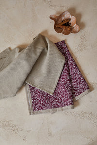 Serenity 2pk Tea Towel 50x70x2cm Burgundy; ETA Early October