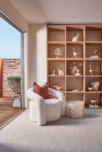 Load image into Gallery viewer, Elodie Pearl Ottoman 40x40x42cm Natural; ETA Mid Septemeber
