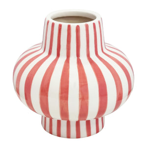 Jaimie Stripe Vase 16.5x16.5x16cm Bubblegum; ETA Late September