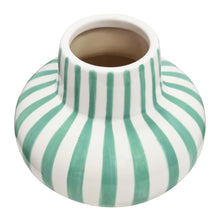 Load image into Gallery viewer, Jaimie Stripe Vase 16.5x16.5x16cm Peppermint
