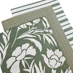 Jasmine Tea Towel 3pk 50x70cm Forest Multi