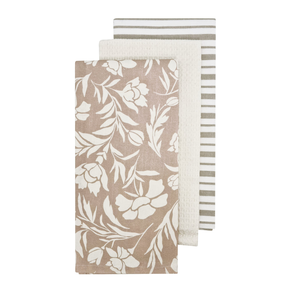 Jasmine Tea Towel 3pk 50x70cm Nude Multi; ETA Mid December