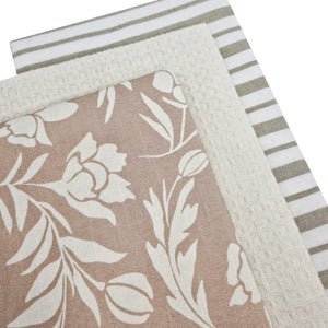 Jasmine Tea Towel 3pk 50x70cm Nude Multi; ETA Mid December