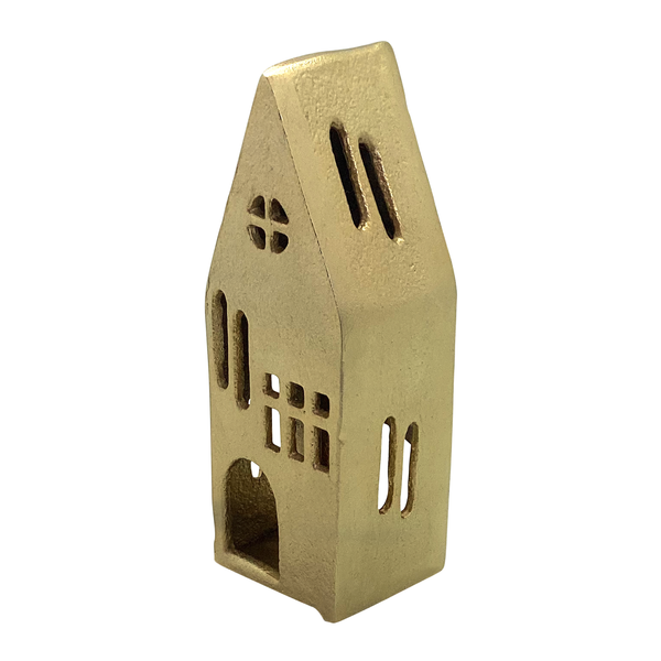 Jolly Holiday House Tall 6x5x17cm Gold