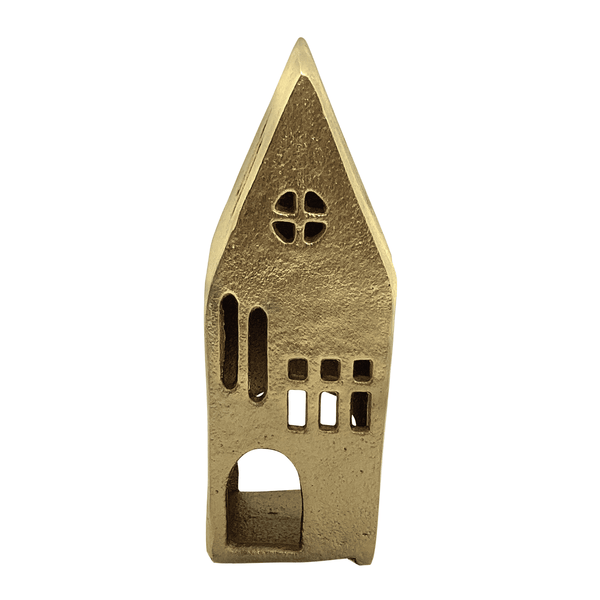 Jolly Holiday House Tall 6x5x17cm Gold