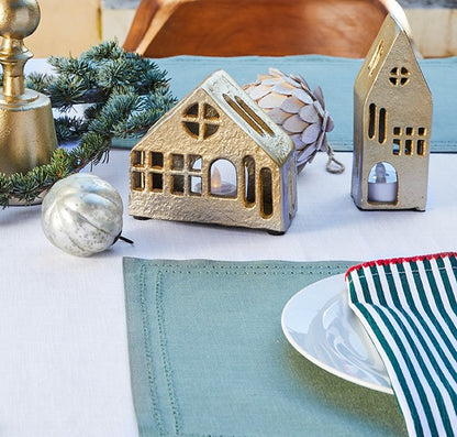 Jolly Holiday House Wide 13x7x12cm Gold