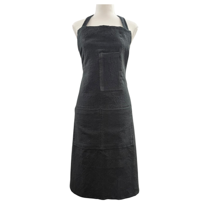 Jules Cotton Linen Apron 83x68x0.3cm Charcoal