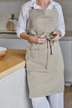Load image into Gallery viewer, Jules Cotton Linen Apron 83x68x0.3cm Beige

