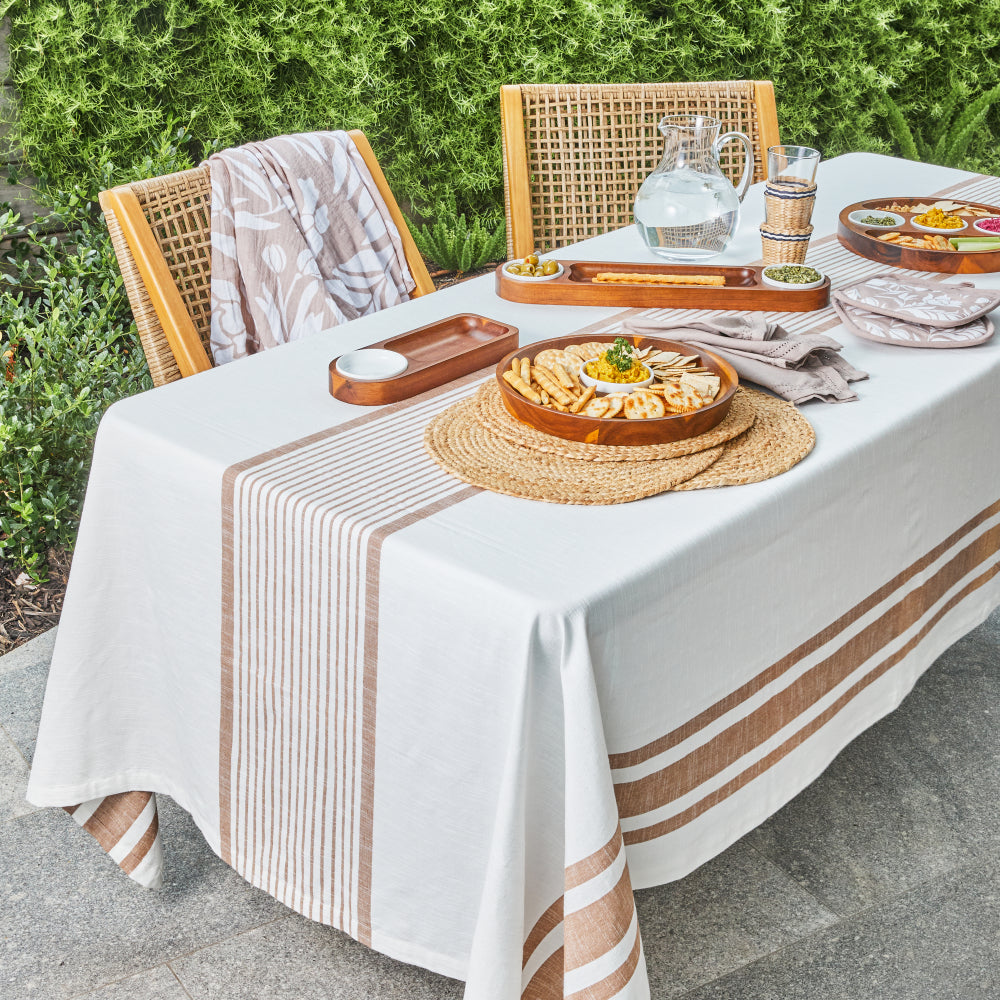 Kaileb Tablecloth 150x250cm Cocoa & Ivory