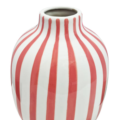 Kellin Stripe Vase 16x16x20.5cm Bubblegum
