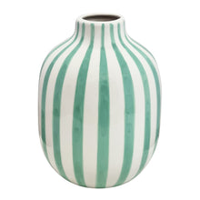 Load image into Gallery viewer, Kellin Stripe Vase 16x16x20.5cm Peppermint
