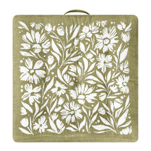 Load image into Gallery viewer, Kennedy Floor Cushion 65x65x12cm Olive &amp; Ivory
