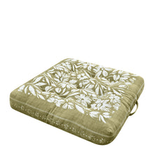 Load image into Gallery viewer, Kennedy Floor Cushion 65x65x12cm Olive &amp; Ivory
