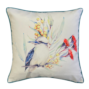Kookaburra Outdoor Cushion 50x50x12cm Green & Ivory Multi; ETA Early October