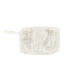 Load image into Gallery viewer, Layla Faux Fur Cosmetic Bag 24x14.5cm Ivory; ETA End March
