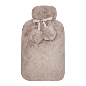 Layla Faux Fur Hotwater Bottle 37x22cm Nude