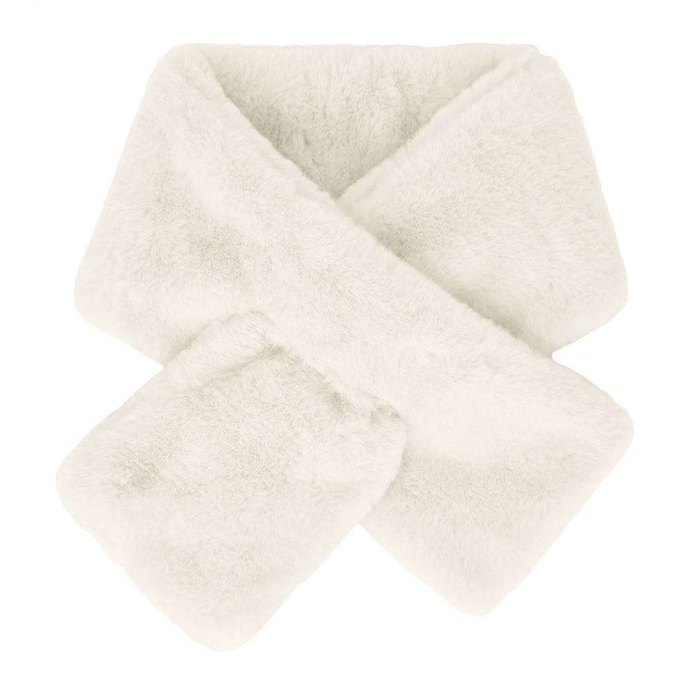 Layla Faux Fur Neck Warmer 95x135cm Ivory