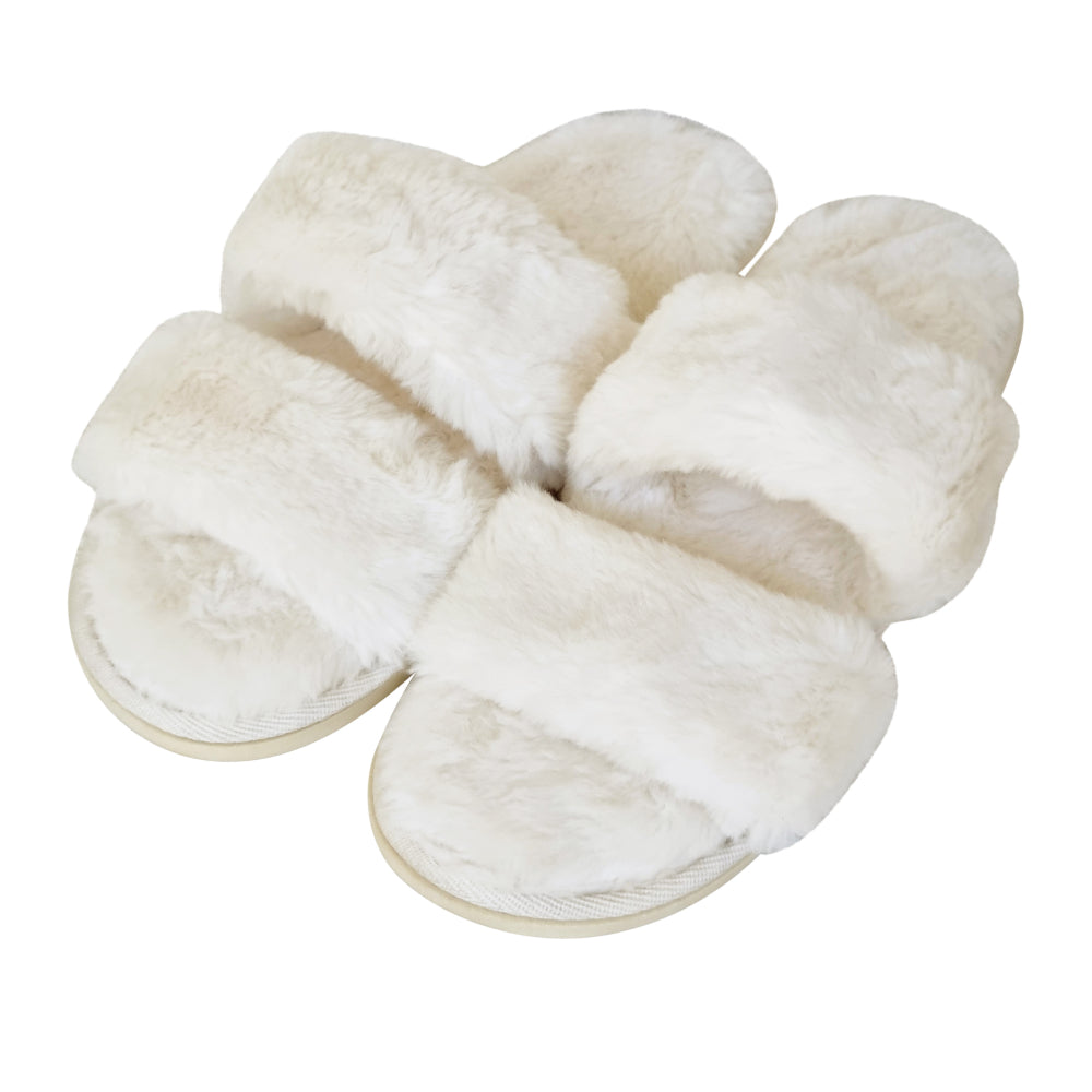 Layla Faux Fur Slipper 40 M-L Ivory