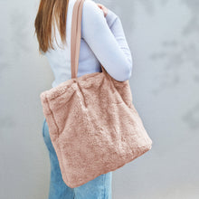 Load image into Gallery viewer, Layla Faux Fur Tote Bag 38x38cm Soft Pink; ETA End March
