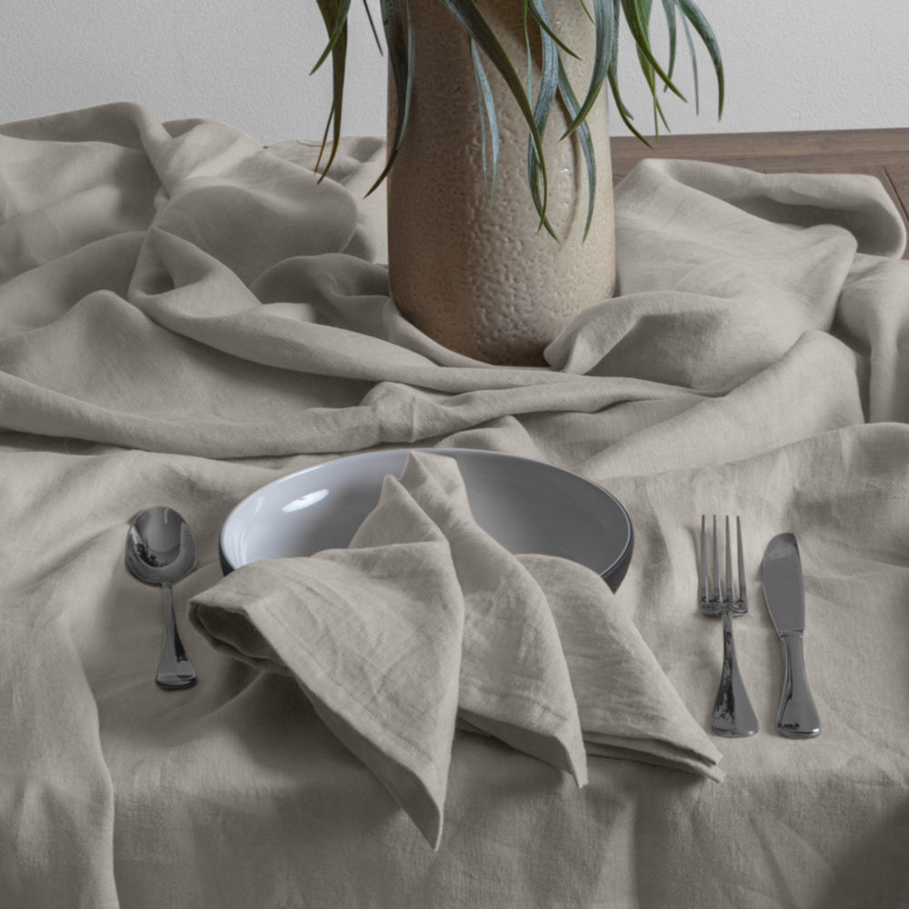 Linen Collection Tablecloth 150x270cm Stone