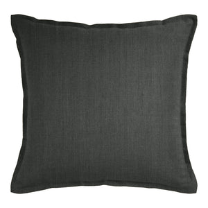 Linen Collection Cushion feather filled 50x50cm Charcoal; ETA Early December