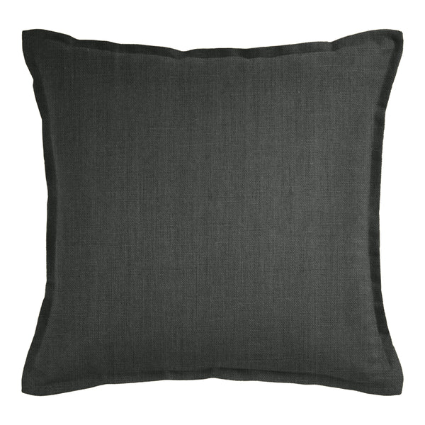 Linen Collection Cushion feather filled 50x50cm Charcoal