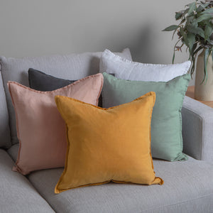 Linen Collection Cushion feather filled 50x50cm Honey; ETA End July