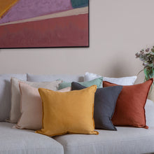 Load image into Gallery viewer, Linen Collection Cushion feather filled 50x50cm Honey
