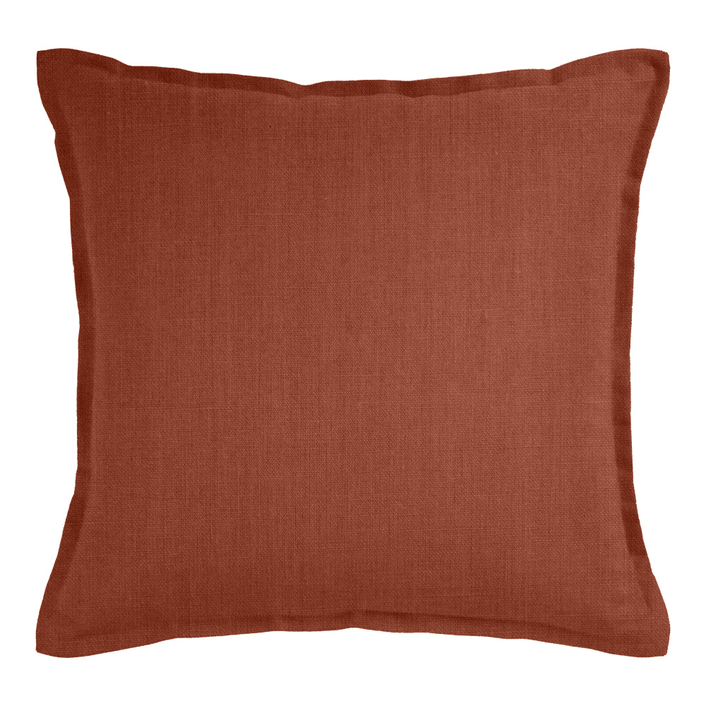 Linen Collection Cushion feather filled 50x50cm Rust