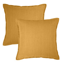 Load image into Gallery viewer, Linen Collection Euro Cushion Cover 2PK 65x65cm Honey; ETA End July
