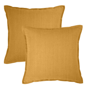Linen Collection Euro Cushion Cover 2PK 65x65cm Honey; ETA End July