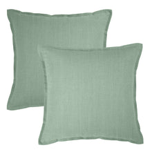 Load image into Gallery viewer, Linen Collection Euro Cushion Cover 2PK 65x65cm Mint
