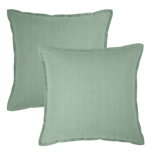 Linen Collection Euro Cushion Cover 2PK 65x65cm Mint; ETA Late July