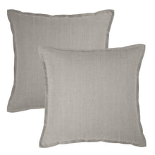 Load image into Gallery viewer, Linen Collection Euro Cushion Cover 2PK 65x65cm Stone; ETA End July
