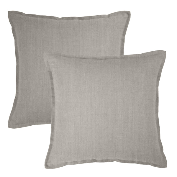 Linen Collection Euro Cushion Cover 2PK 65x65cm Stone; ETA End July