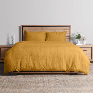 Linen Collection King Duvet Set Honey