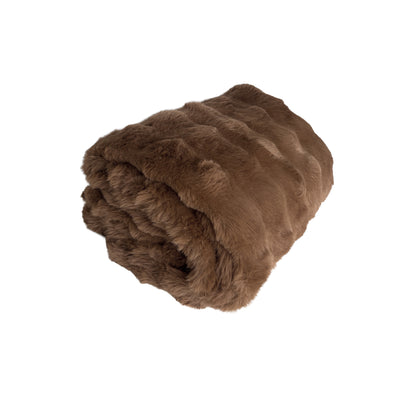 Mallow Faux Fur Throw 130x180cm Coffee