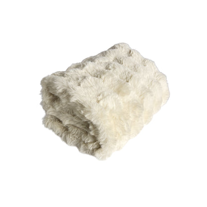 Mallow Faux Fur Throw 130x180cm Ivory