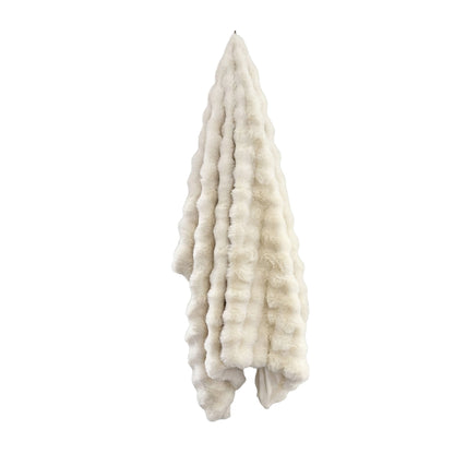 Mallow Faux Fur Throw 130x180cm Ivory