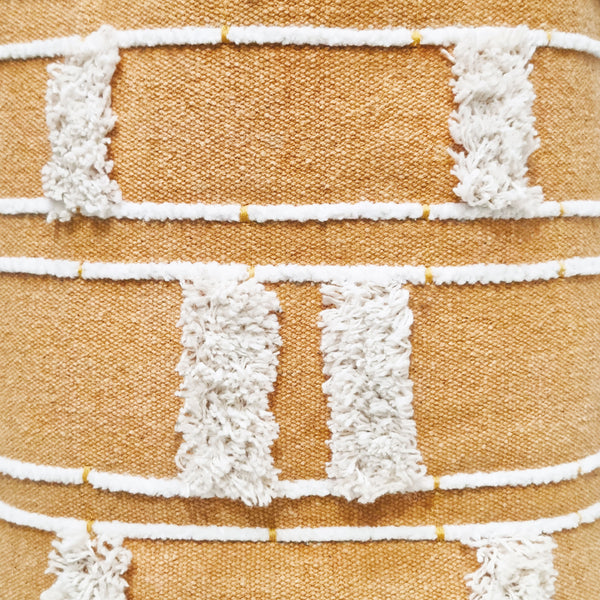 Manly Basket 30x30x40cm Mustard & White