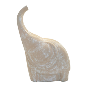 Mara Elephant Sculpture 21x12x28cm Whitewash; ETA Mid Septemeber