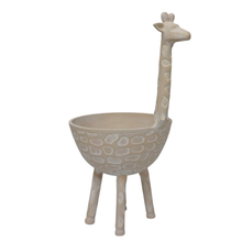 Load image into Gallery viewer, Mara Giraffe Bowl 21x16x33cm Whitewash
