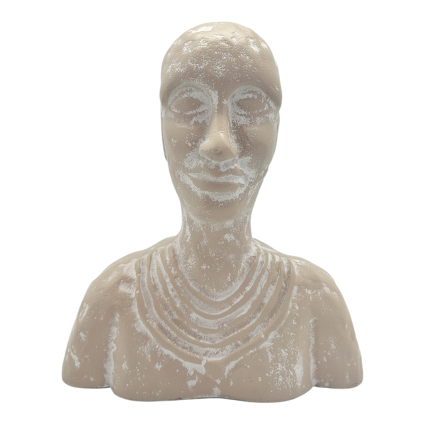 Mara Lady Face Sculpture 18x10x20cm Whitewash; ETA Mid Septemeber