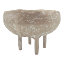 Load image into Gallery viewer, Mara Round Bowl with Legs 18x17x13cm Whitewash; ETA Mid Septemeber
