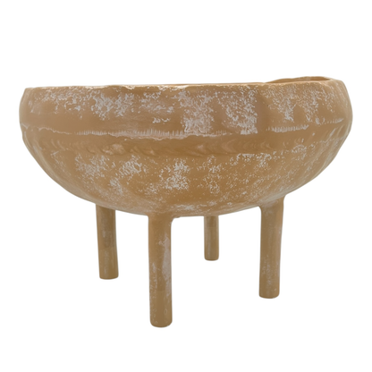 Mara Round Bowl with Legs 26x26x17cm Terracotta